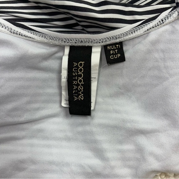 bond-eye Tankini Top Size 8 US White Grey Striped Twist Front  NipTuck Australia - Picture 8 of 11